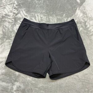 Lands' End Black Athletic Stretch Shorts with Liner & Pockets womens Size 12